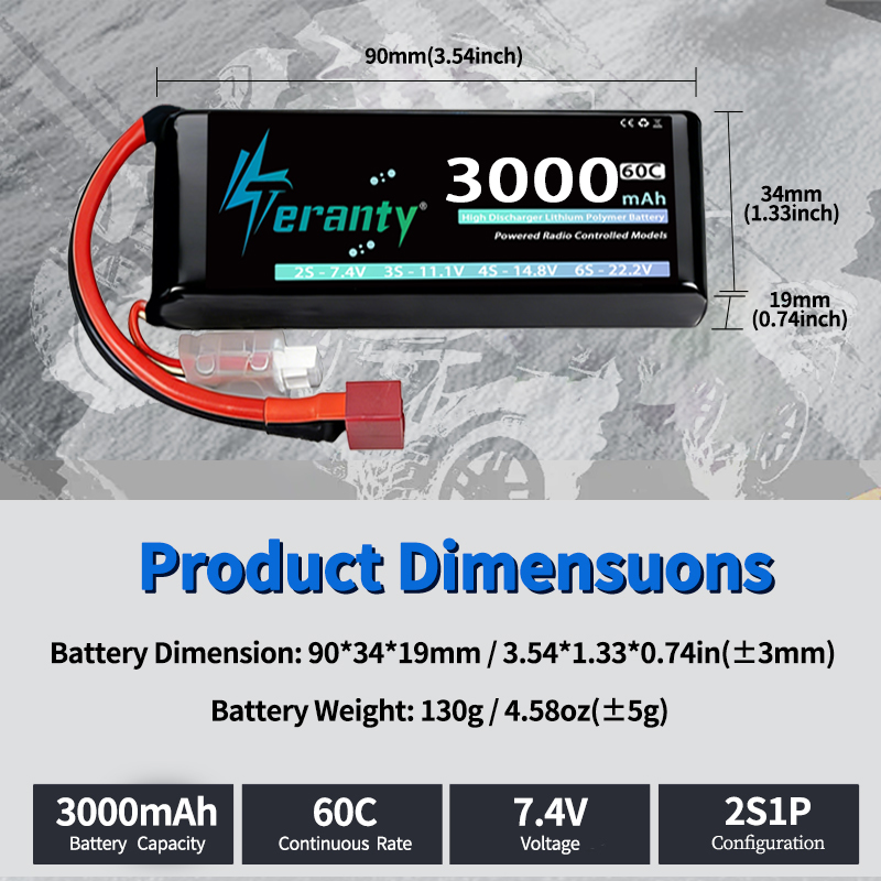 TERANTY 2S 3000mAh Lipo Batter - Drone Battery 4S review and price