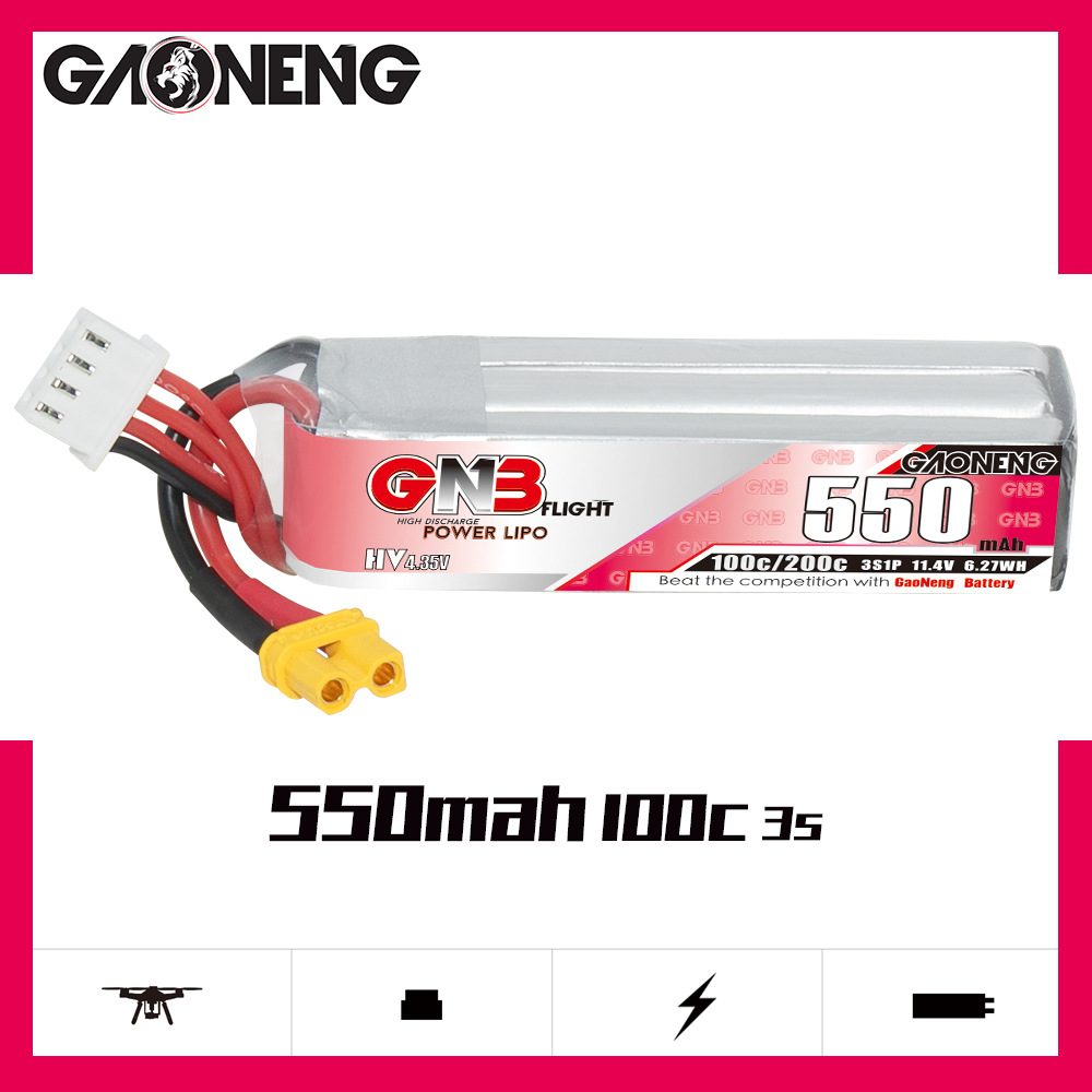 GNB HV 11.4V 550mAh 100C/200C  - Drone Battery 3S review and price