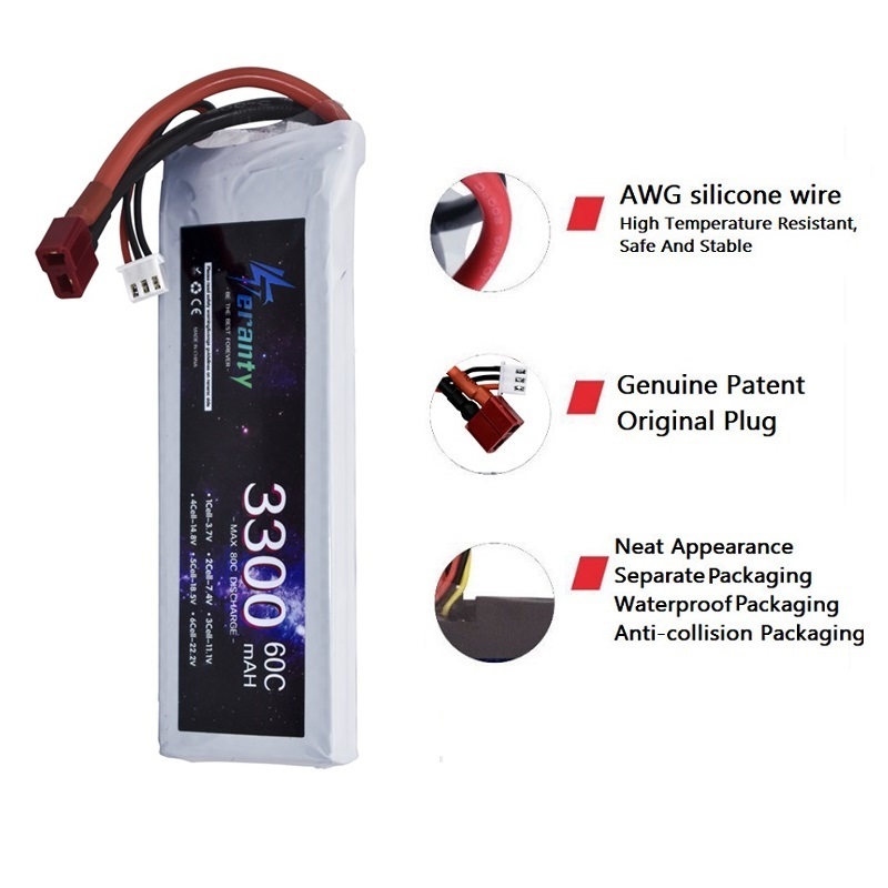 2S 7.4V LiPo Battery 3300mAh 6 - Drone Battery Lipo review and price